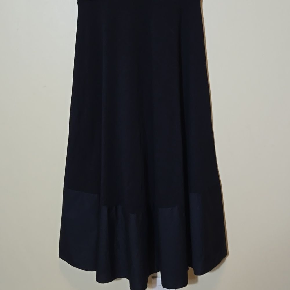 COS Paneled Black Jersey Dress Size XS Fit & Flare Modest Stealth Wealth Classic - Picture 8 of 13